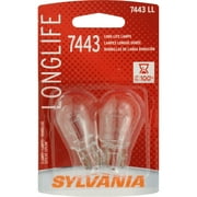 Sylvania 7443 White Halogen Automotive Bulb 2 pack, Compatible with Multiple Cars