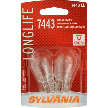 Sylvania 7443 White Halogen Automotive Bulb 2 pack, Compatible with Multiple Cars