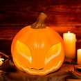 thumbnail image 4 of Halloween Pumpkin Lantern, Pumpkin Lights Battery Operated Pumpkin Glowing Pumpkin Lantern, Lightened Large Pumpkin, Light Up Pumpkin Vintage Halloween Decorations (A), 4 of 6