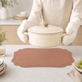 thumbnail image 3 of Unique Bargains 2 Pcs Rectangular Faux Leather Placemat Pink, 3 of 5
