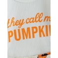thumbnail image 6 of Newborn Baby Girls My 1st Halloween Outfits Long Sleeve Letter Romper Pumpkin Bell Bottoms Headband Fall Winter Clothes, 6 of 8