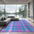 thumbnail image 2 of ODIKA 8'x10' Washable Area Rug Non-Slip Chair-Friendly Mat Ombre Short Checkered Geometric Transitional Block Layout Pile for Dining Room, Large Office, Lounge, 2 of 7