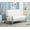White, variant on Leisuremod Jefferson Modern Leather Contemporary Loveseat With Silver Frame Mid-Century Living Room Loveseat Sofa (White)