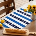 thumbnail image 3 of Placemats Set of 4, Nautical Anchor Stripes Place Mats Blue White Striped Tablemats Washable Placemat Table Decoration for Kitchen Table Dinner Party Home Decor Indoor Outdoor 13x19 Inch, 3 of 9