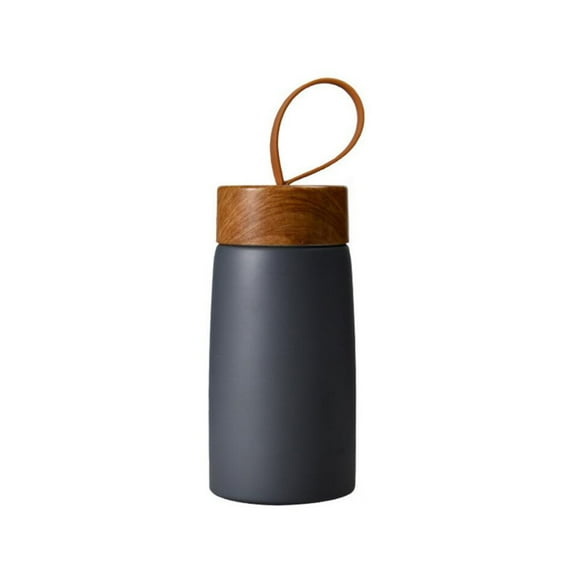 Virwir Wood Grain Double Wall Thermos Cup 304 Stainless Steel Vaccum Flask Outdoor Portable Water Cup Mini Vacuum Water Bottle