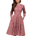 thumbnail image 1 of MesaSe Robe Midi Évasée en Tunique Imprimée Florale pour Femme, 1 of 2