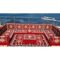 thumbnail image 3 of Arabic Floor Seating, U Shaped Sofa Bed, Diwan Sofa, Red Turkish Sofa, Floor Cushion Seating, Sleeper Couch, Modular Sofa, 3 of 4