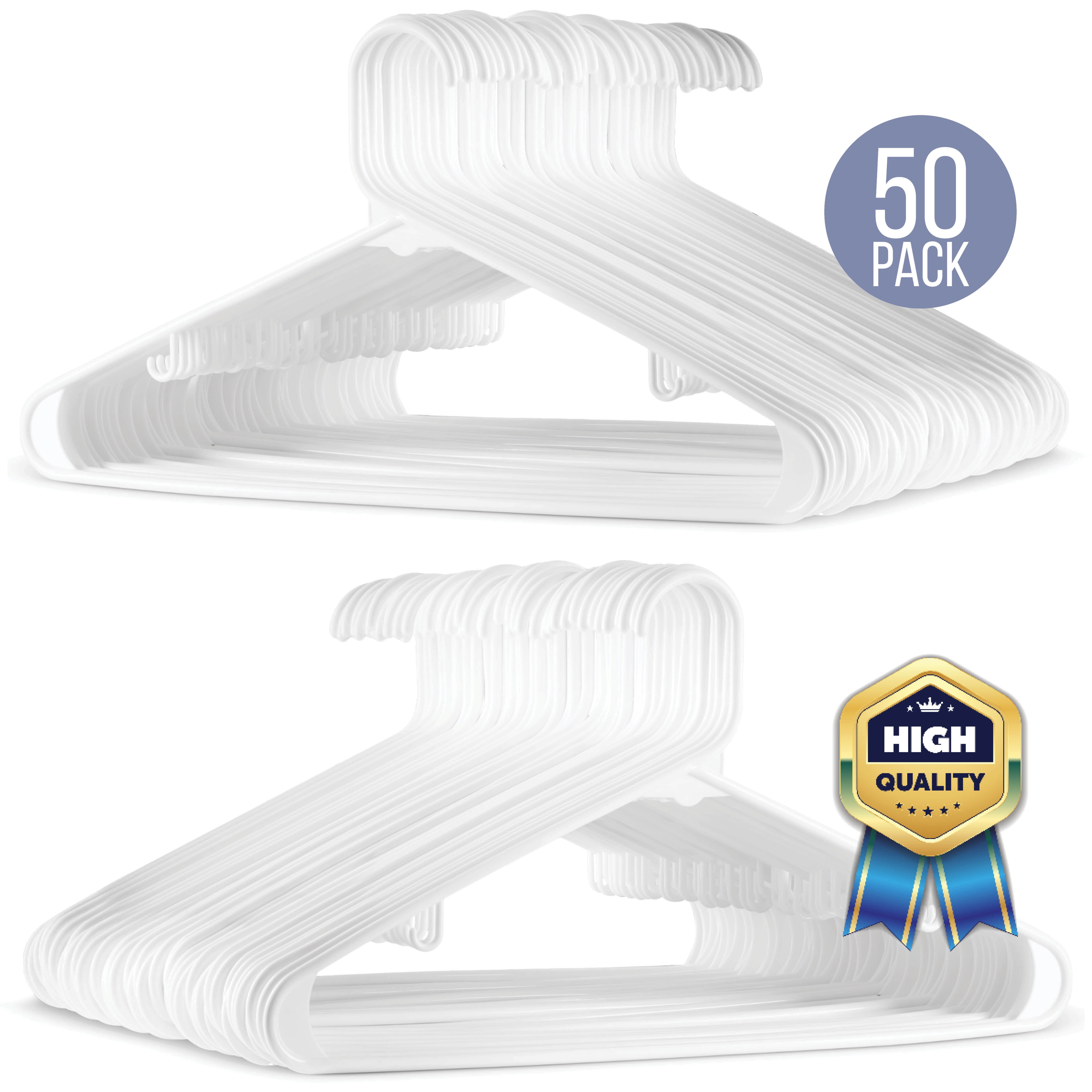 50 Pack Plastic Hangers Durable Clothes Hangers Shirt Hanger Ideal for