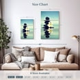 thumbnail image 3 of Elephant Stock Zen Lei Flower Wall Art - Vertical Multi Panel Canvas - Living Room Wall Decor - Wellness Multi Panel - Blue And Black Decor - 14" x 23", 3 of 4