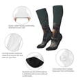 thumbnail image 4 of Picia Women Crew Soft Moisture-wicking Socks Stylish Avian Gathering Pattern Design Cotton Socks, One Size fit All, 4 of 9