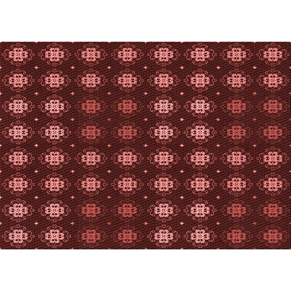 Ahgly Company Machine Washable Indoor Rectangle Transitional Grapefruit Red Area Rugs, 2' x 4'