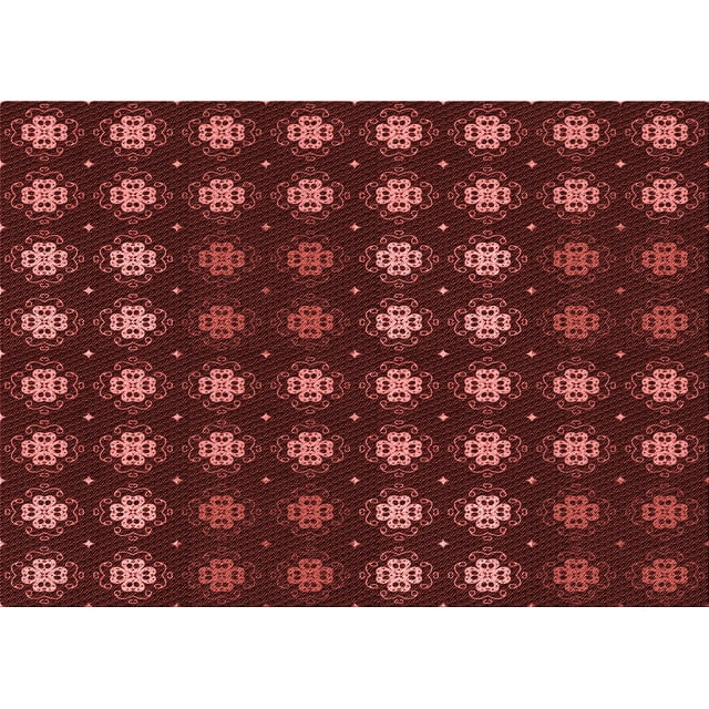 Ahgly Company Tapis d'Intérieur Lavables en Machine Rectangle Rouge Pamplemousse Transitionnel, 6' x 9'