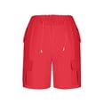 thumbnail image 6 of Guluxicc Men's Golf Cargo Shorts with Multi Pockets Button Front Elastic Waist Drawstring Shorts Summer Casual Outfits, 6 of 8