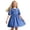 Blue, variant on Dresses for Tween Girls Short Sleeve Flared Swing Dresses Summer Dresses with Bowknot for Tween 11-12 Years