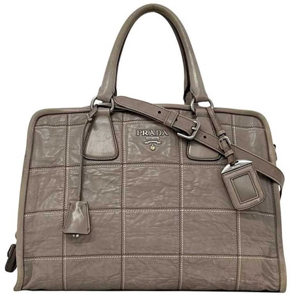 Pre-Owned Prada 2-way bag f-24448 Gray BN2217 Nappa leather 180 PRADA tote bag,... (Good)