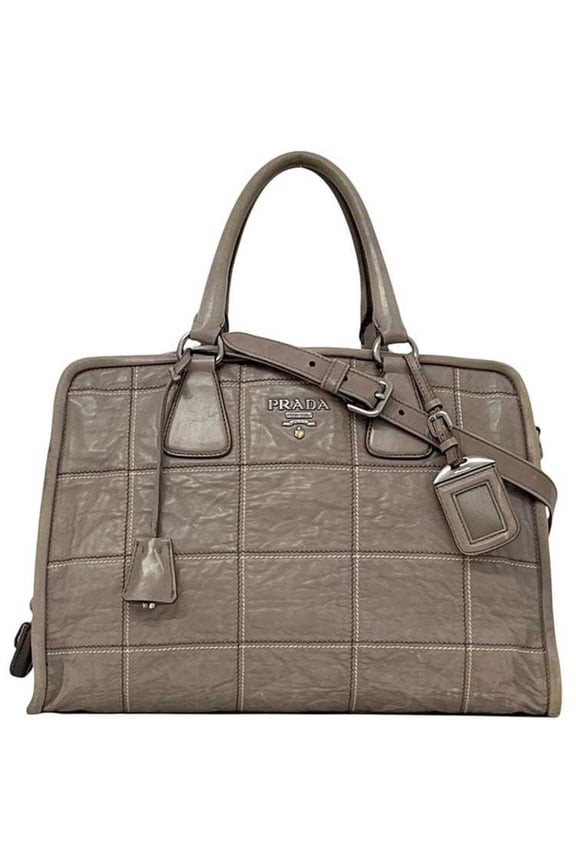 Pre-Owned Prada 2-way bag f-24448 Gray BN2217 Nappa leather 180 PRADA tote bag,... (Good)