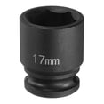 thumbnail image 1 of Uxcell Deep Impact Socket 3/8" Drive by 17mm Metric 6 Point Socket 30mm Long, 1 of 7