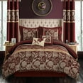 thumbnail image 6 of Nanshing Renee 9 Piece Traditional Floral Comforter Set, Red Gold, California King, 6 of 9