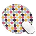 thumbnail image 2 of Disketp Polka Dot Small Mouse Pad 7.9x7.9 Inches,Washable Round Mousepad For Office Laptop Computer,Non-Slip Rubber Base Mouse Pads For Wireless Mouse, 2 of 8