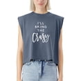 thumbnail image 2 of EcoLoom I'll Bring The Crazy Wild Friend Party Group Cap Sleeve Muscle Crop Shirt Women Sleeveless Baby Tee, 2 of 5
