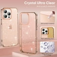 thumbnail image 4 of Allytech Glitter Bling Case for iPhone 15 Pro, [Non-Yellowing] [Four Corners Drop Protection] Soft TPU Bumper Shockproof Slim Lightweight Translucent Cover for Women Girls - Gold, 4 of 7