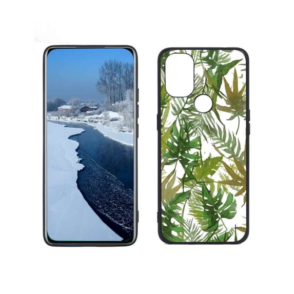 Compatible with OnePlus Nord N10 Phone Case, Leaves Case Men Women, Flexible Silicone Shockproof Case for OnePlus Nord N10