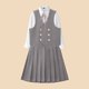 thumbnail image 5 of Odeerbi Niñas 4 Piezas Preppy Vestido Chaleco + Camisa de Vestido de Manga Larga + Falda Plisada + Corbata Set Uniforme Escolar, 5 of 5