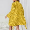 thumbnail image 3 of Farm Ranch Pajama Robe Women Corn Cob Print Aesthetic Sleepwear Long Sleeve V Neck Print Pajamas Robes Autumn Retro Dress, 3 of 5