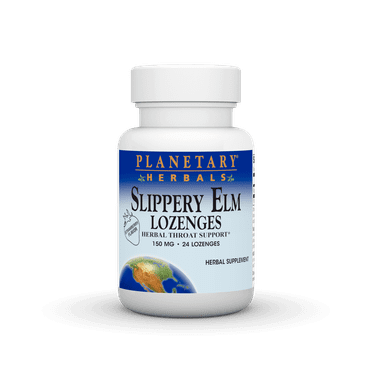 Planetary Herbals Slippery Elm, 24 Strawberry Lozenges