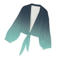 thumbnail image 5 of YDFCWXW Elegant Gradient-Tone Cardigan for Women – Lightweight Long Sleeve Chiffon Cover-Up for Casual & Dressy Outfits Mint Green, M, 5 of 6