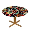 thumbnail image 3 of Sheronv Cross Stitch Round Table Cover Stain Resistant & Washable for Indoor Outdoor, Kitchen, Dining, Wedding Parties Tablecloth for Outdoor Picnic Camping and Indoor Kitchen Dining, 3 of 8