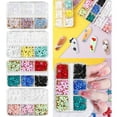 thumbnail image 3 of 3D Colorful Flower Nail Charms,Flowers Acrylic Nail Charms with Metal Golden Round Beads for Nails Art DIY Accessories（6 Grids）, 3 of 7