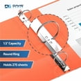 thumbnail image 2 of Davis Group Premium Economy, Round Ring, Binder, 6 Pack (Orange, 1.5"), 2 of 8