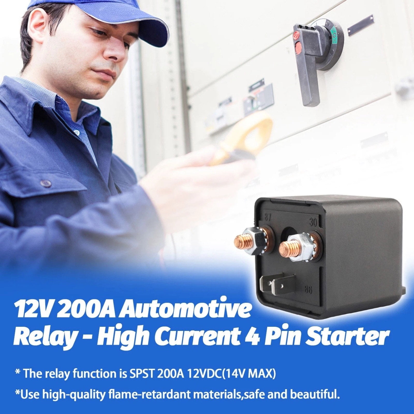 GUYUTING 12V 200A Automotive Relay 10 Million Mechanical Life For Vehicle Split Charging High Power Electrical Application