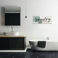 thumbnail image 2 of Laundry Room Sage Blue Green Succulents Soft Textured Paper Look Stretched Canvas Wall Art, 13 x 30, 2 of 6