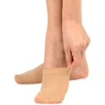 thumbnail image 4 of Fashion Liner Half Socks for Women Seamless Nylon Toe Topper Non-Slip 5-Pair (Women-5Pair, Pale Beige), 4 of 6