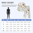 thumbnail image 4 of Cauagu Colorful Mushrooms and Plants Print Men's Long-Sleeve Pajama Set,Soft Button-Front 2Pjs for Men Long Sleeve Men’s Sleepwear-Small, 4 of 7