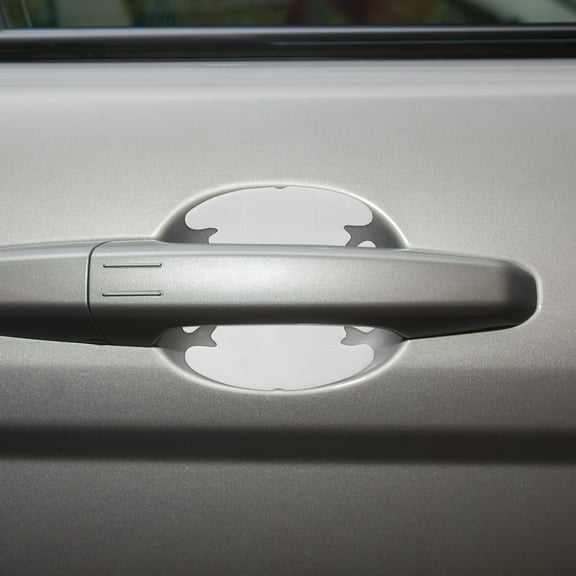 Masteelf  4 Pcs Car Door Handle Scratch Protector Protection Sticker White