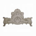 thumbnail image 4 of Ally California King Bed, Decorative Carved Inlay, Bone White Wood, 4 of 7
