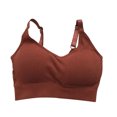 thumbnail image 1 of Minnieouse Sujetador deportivo sin costuras para mujer, top deportivo push up para fitness, espalda en U con relleno Ropa interior color caramelo Minnieouse AP000316-06, 1 of 6