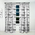 thumbnail image 2 of Designart 'Abstract Monochrome VIII' Modern & Contemporary Curtain Panel, 2 of 5