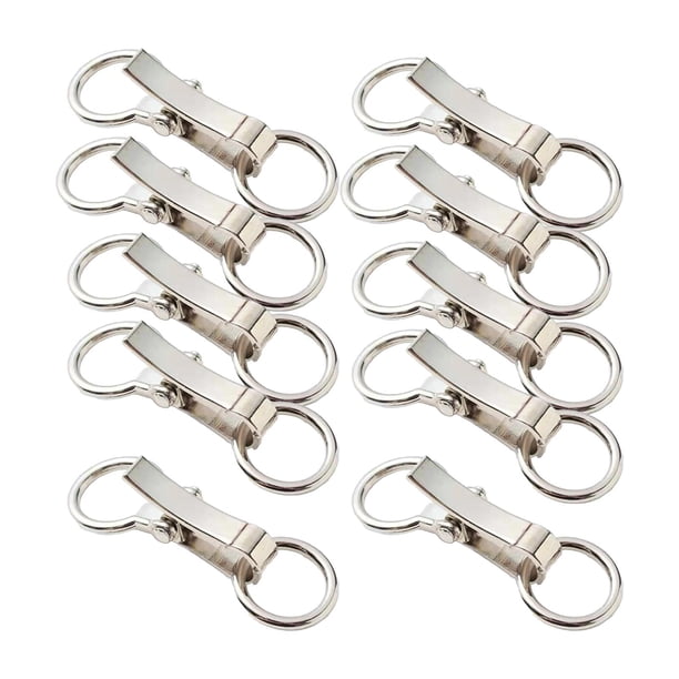 10 piezas de aleación de cierre de gancho de presión hebilla de metal decorativa, hebilla de cierre de bolso hardware desmontable para accesorios de plata