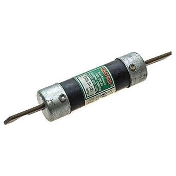 Bussmann FRN-R-100, 100 Amp 100A 250V Fusetron Dual Element Time-Delay Current Limiting Class RK5 Fuse, UL Listed