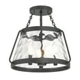 thumbnail image 3 of Matte Black Three Light Semi-Flush Mount from the Crawford Collection, 3 of 5
