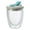 Blue1, variant on Insulated Clear Coffee Cups-Double Walled Anti-Spill Glass Mugs 250/350/450ml(15/11.8/8.4oz) with Lid-Clear Travel Glassware for Tea,Coffee,Latte,Bubble Tea, or Iced Drink Mug(Orange2,3.1x3.1x3.5")