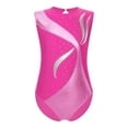 thumbnail image 3 of YONGHS Kids Girls Sleeveless Sparkly Diamond Gymnastics Ballet Dance Leotard Skating Bodysuit Hot Pink 6, 3 of 7