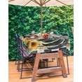 thumbnail image 3 of Fsddascl Vintage Rooster Outdoor Tablecloth - 60x120 Inch Rectangle Dining Table Cover, Farmhouse Sunflower Animals Watercolor Waterproof Outdoor Table Cloth with Umbrella Hole & Zipper for Patio, 3 of 7