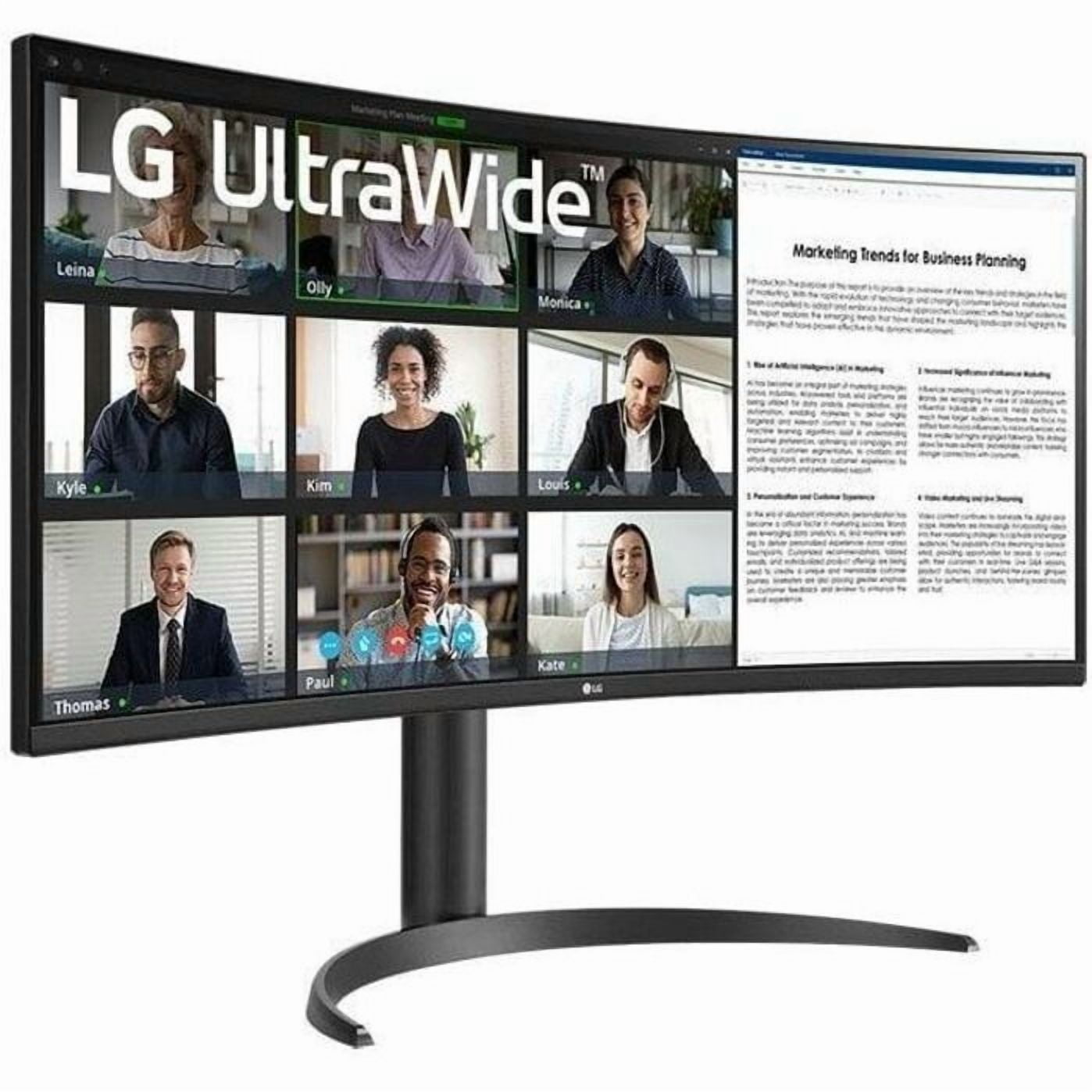 LG 34BR55QC-B 34'' UltraWide QHD Curved Monitor with USB Type-C