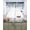 DarkBlue, variant on Black Spring Botanical Swag Valances for Windows, Small Curtains Drapes, Weeping Eucalyptus Butterfly Kitchen Window Curtains Over Sink Window Treatment Valance for Bedroom/Bathroom 56"x36"
