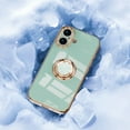 thumbnail image 4 of for iPhone 17 Case with Ring Holder, iPhone 17 Cover, Kickstand Magnetic Plating Frame TPU Shockproof Anti-Scratch Slim Girls Women Men Case Cover for iPhone 17, Mint, 4 of 5